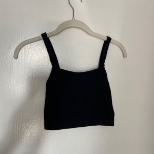 black ribbed tank top